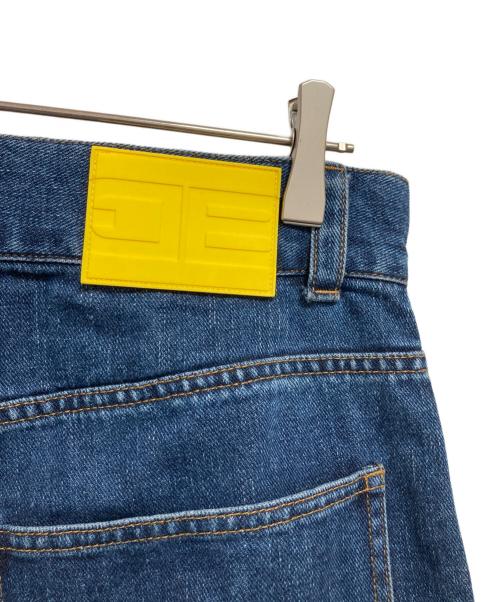 BEEDEN（ビーデン）BEEDEN (ビーデン) FACE PRINT WIDE STRAIGHT PANTS インディゴ サイズ:Mの古着・服飾アイテム