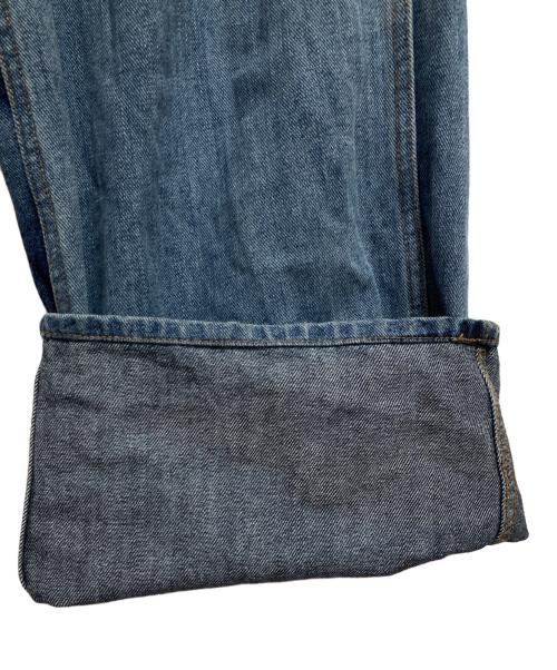 BEEDEN（ビーデン）BEEDEN (ビーデン) FACE PRINT WIDE STRAIGHT PANTS インディゴ サイズ:Mの古着・服飾アイテム