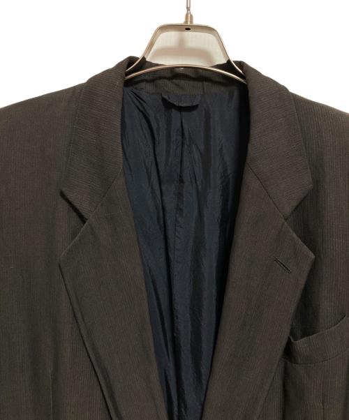 GIORGIO ARMANI（ジョルジオアルマーニ）GIORGIO ARMANI (ジョルジオアルマーニ) リネンレーヨン2Bテーラードジャケット ブラウン サイズ:48の古着・服飾アイテム
