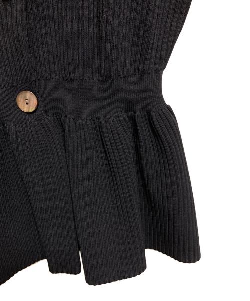 HeRIN.CYE（ヘリンドットサイ）HeRIN.CYE (ヘリンドットサイ) Flare hem knit tops ネイビー×オレンジ サイズ:FREEの古着・服飾アイテム