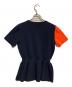 HeRIN.CYE (ヘリンドットサイ) Flare hem knit tops ネイビー×オレンジ サイズ:FREE：6000円