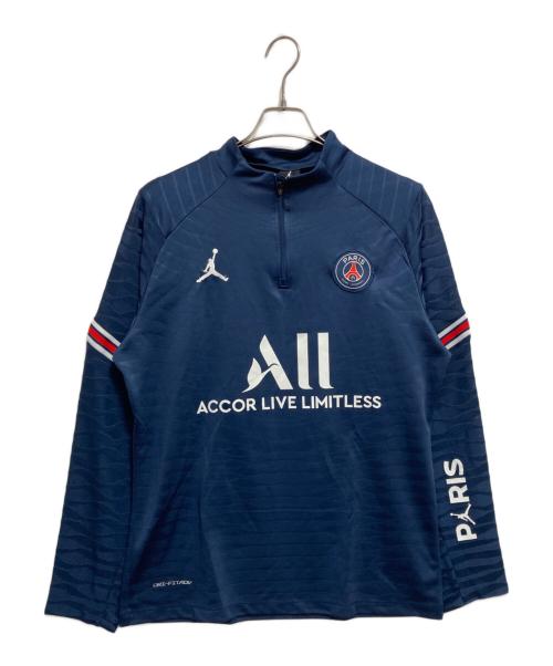 JORDAN（ジョーダン）JORDAN (ジョーダン) ハーフジップカットソー ネイビー サイズ:Lの古着・服飾アイテム