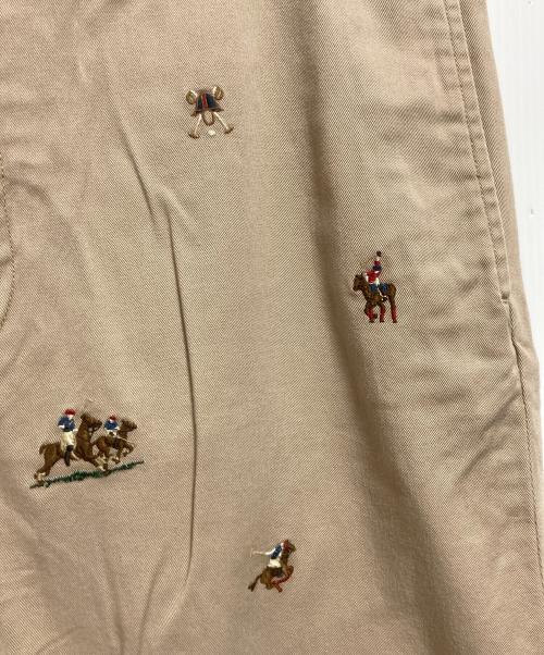 POLO RALPH LAUREN（ポロ・ラルフローレン）POLO RALPH LAUREN (ポロ・ラルフローレン) STRAIGHT FIT 刺繍チノ ベージュ サイズ:W34×L32の古着・服飾アイテム