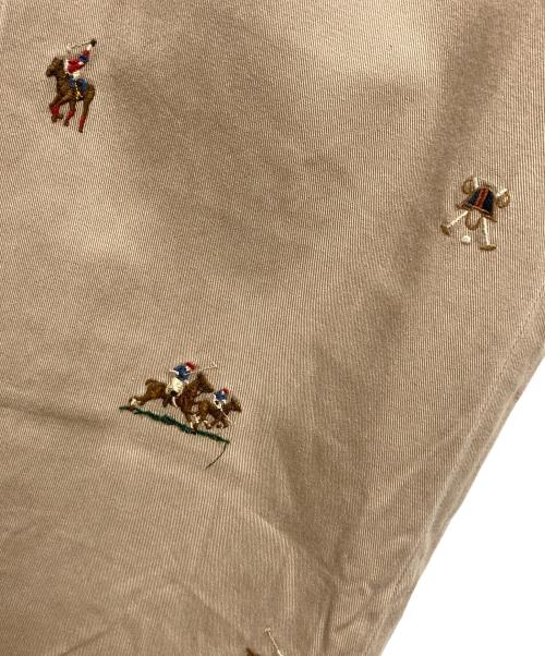 POLO RALPH LAUREN（ポロ・ラルフローレン）POLO RALPH LAUREN (ポロ・ラルフローレン) STRAIGHT FIT 刺繍チノ ベージュ サイズ:W34×L32の古着・服飾アイテム