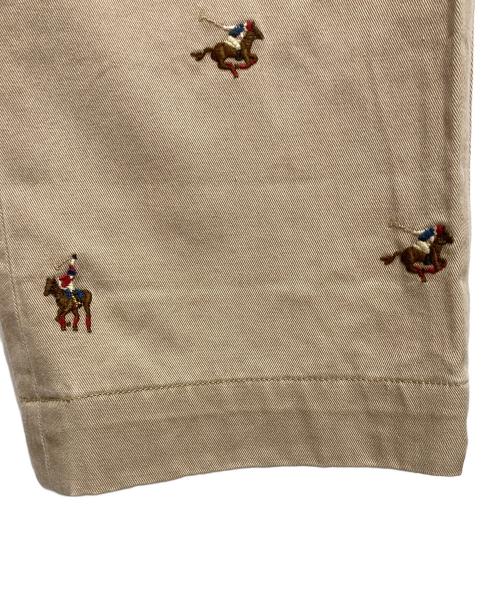 POLO RALPH LAUREN（ポロ・ラルフローレン）POLO RALPH LAUREN (ポロ・ラルフローレン) STRAIGHT FIT 刺繍チノ ベージュ サイズ:W34×L32の古着・服飾アイテム