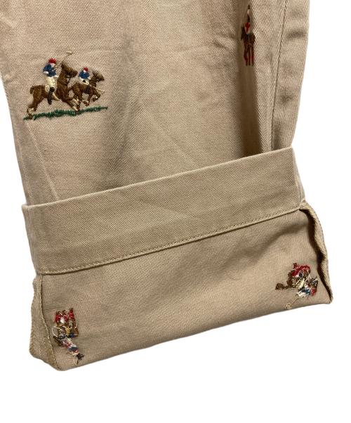 POLO RALPH LAUREN（ポロ・ラルフローレン）POLO RALPH LAUREN (ポロ・ラルフローレン) STRAIGHT FIT 刺繍チノ ベージュ サイズ:W34×L32の古着・服飾アイテム