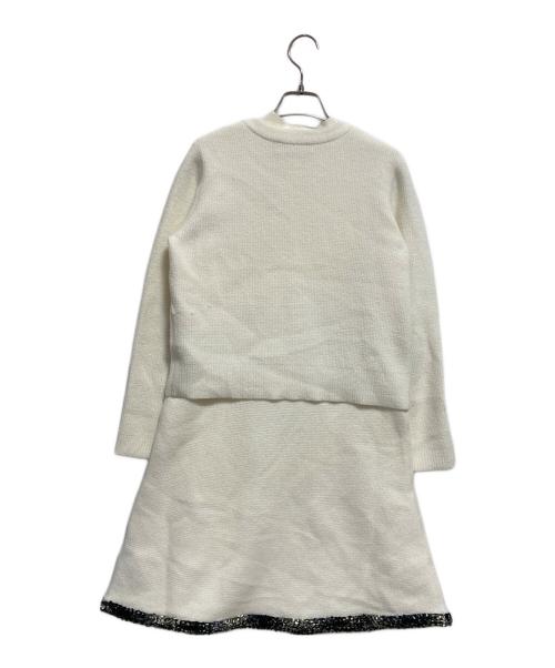 CELFORD（セルフォード）CELFORD (セルフォード) トリムミニニットワンピースセット ホワイト サイズ:S（36）の古着・服飾アイテム