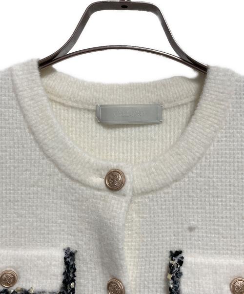 CELFORD（セルフォード）CELFORD (セルフォード) トリムミニニットワンピースセット ホワイト サイズ:S（36）の古着・服飾アイテム