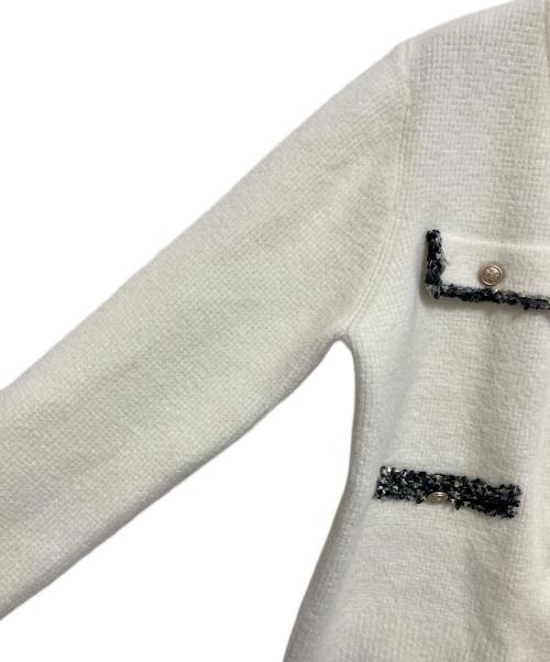 CELFORD（セルフォード）CELFORD (セルフォード) トリムミニニットワンピースセット ホワイト サイズ:S（36）の古着・服飾アイテム