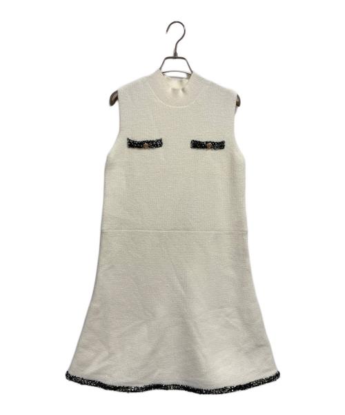 CELFORD（セルフォード）CELFORD (セルフォード) トリムミニニットワンピースセット ホワイト サイズ:S（36）の古着・服飾アイテム