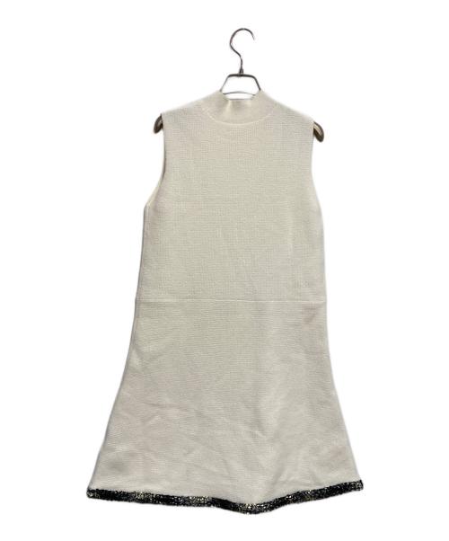 CELFORD（セルフォード）CELFORD (セルフォード) トリムミニニットワンピースセット ホワイト サイズ:S（36）の古着・服飾アイテム