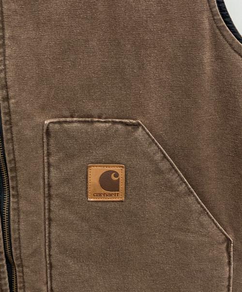 CarHartt（カーハート）CarHartt (カーハート) ダックベスト ブラウン サイズ:XLの古着・服飾アイテム