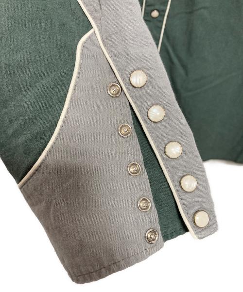 WACKO MARIA（ワコマリア）WACKO MARIA (ワコマリア) チェーンステッチウエスタンシャツ グリーン サイズ:Lの古着・服飾アイテム
