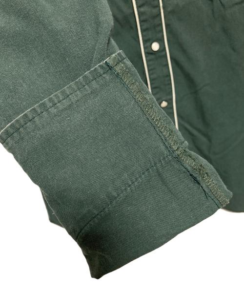 WACKO MARIA（ワコマリア）WACKO MARIA (ワコマリア) チェーンステッチウエスタンシャツ グリーン サイズ:Lの古着・服飾アイテム
