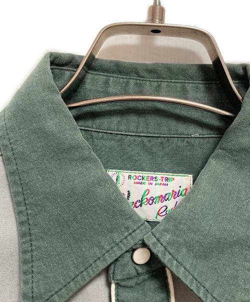WACKO MARIA（ワコマリア）WACKO MARIA (ワコマリア) チェーンステッチウエスタンシャツ グリーン サイズ:Lの古着・服飾アイテム