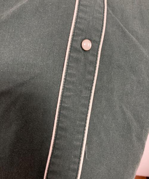 WACKO MARIA（ワコマリア）WACKO MARIA (ワコマリア) チェーンステッチウエスタンシャツ グリーン サイズ:Lの古着・服飾アイテム