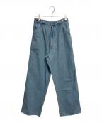kurodenimクロデニム）の古着「別注EASY TUCK DENIM LIGHT INDIGO / デニムパンツ」｜インディゴ