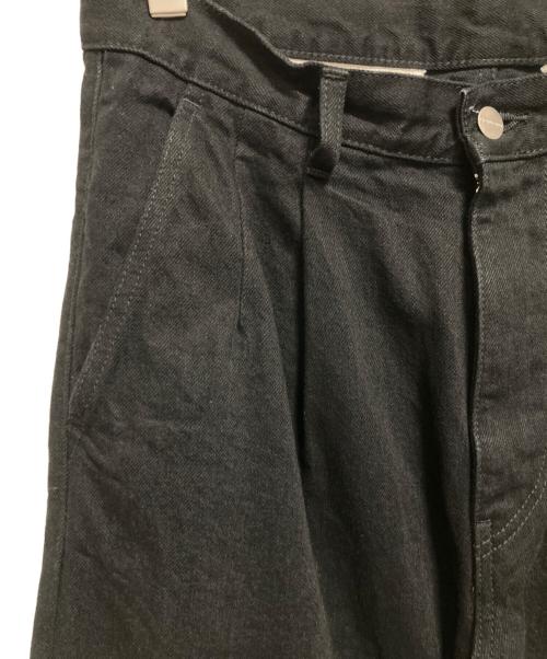 Graphpaper（グラフペーパー）Graphpaper (グラフペーパー) Selvage Denim Two Tuck Tapered Pants ブラック サイズ:1の古着・服飾アイテム