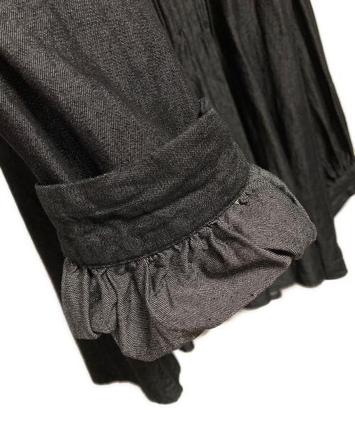IENA（イエナ）IENA (イエナ) LEDENIM ボサム ペプラムデニムブラウス ブラック サイズ:不明の古着・服飾アイテム