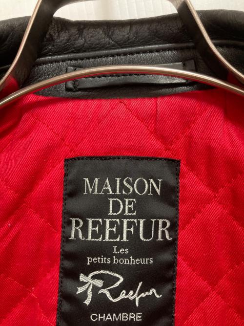 MAISON DE REEFUR（メゾン ド リーファー）MAISON DE REEFUR (メゾン ド リーファー) ADDICT CLOTHES (アディクト クローズ) ダブルライダースジャケット ブラック サイズ:36の古着・服飾アイテム