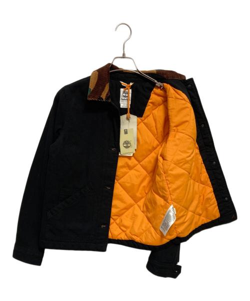 Timberland（ティンバーランド）Timberland (ティンバーランド) コーデュロイ切替チョアジャケット ブラック サイズ:Sの古着・服飾アイテム