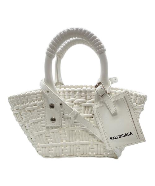 BALENCIAGA（バレンシアガ）BALENCIAGA (バレンシアガ) BISTRO XXS 2WAYバッグ ホワイトの古着・服飾アイテム