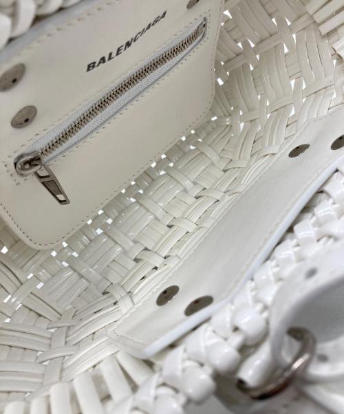 BALENCIAGA（バレンシアガ）BALENCIAGA (バレンシアガ) BISTRO XXS 2WAYバッグ ホワイトの古着・服飾アイテム