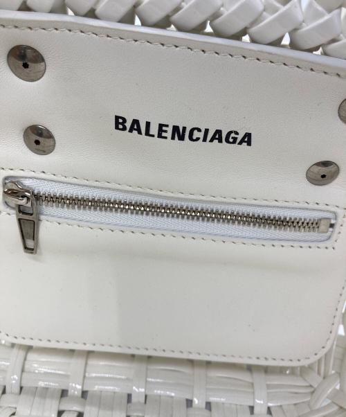 BALENCIAGA（バレンシアガ）BALENCIAGA (バレンシアガ) BISTRO XXS 2WAYバッグ ホワイトの古着・服飾アイテム