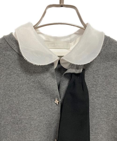 CELFORD（セルフォード）CELFORD (セルフォード) デタッチャブル総針カーディガン グレー サイズ:38の古着・服飾アイテム