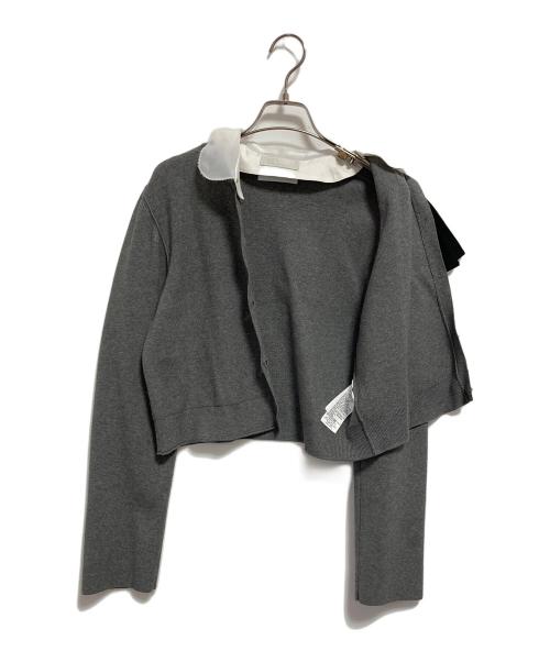 CELFORD（セルフォード）CELFORD (セルフォード) デタッチャブル総針カーディガン グレー サイズ:38の古着・服飾アイテム