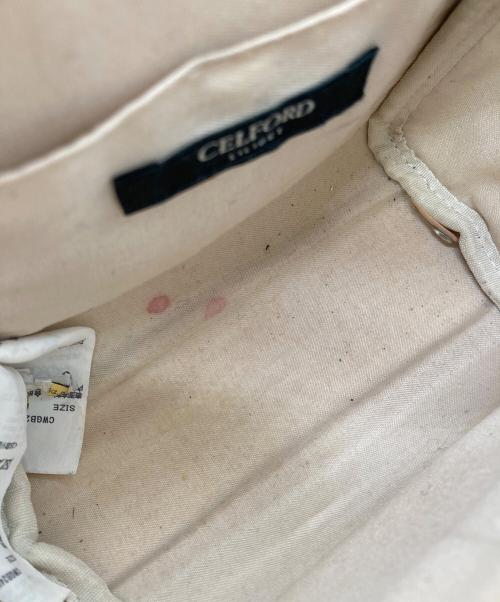 CELFORD（セルフォード）CELFORD (セルフォード) リュタン ビジュースタッズポシェット ベージュの古着・服飾アイテム