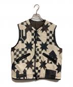 ASEEDONCLOUDアシードンクラウド）の古着「Reversible uniform vest」｜アイボリー×ブラック