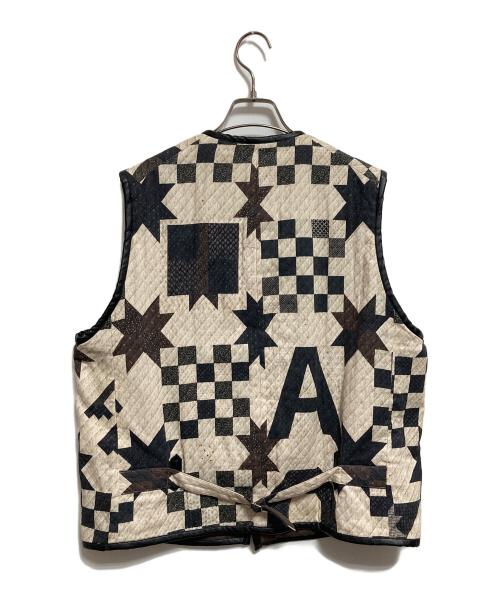 ASEEDONCLOUD（アシードンクラウド）ASEEDONCLOUD (アシードンクラウド) Reversible uniform vest アイボリー×ブラック サイズ:Mの古着・服飾アイテム
