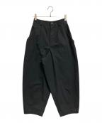 the last flower of the afternoonザ ラスト フラワー オブ ザ アフタヌーン）の古着「⼀握の⾔葉 Wide tapered trousers」｜ブラック