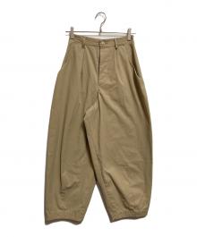 the last flower of the afternoon（ザ ラスト フラワー オブ ザ アフタヌーン）の古着「⼀握の⾔葉 Wide tapered trousers」｜ベージュ
