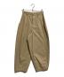 the last flower of the afternoon（ザ ラスト フラワー オブ ザ アフタヌーン）の古着「⼀握の⾔葉 Wide tapered trousers」｜ベージュ