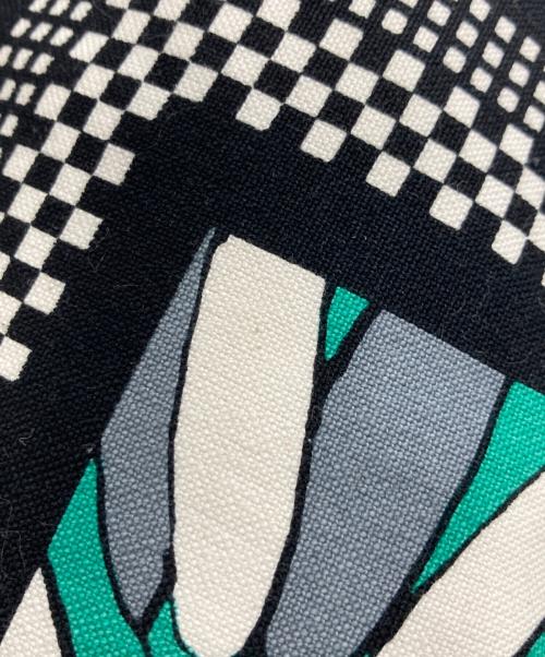MARNI（マルニ）MARNI (マルニ) PORTER (ポーター) コラボテキスタイルトートバッグ ブラック×グリーンの古着・服飾アイテム