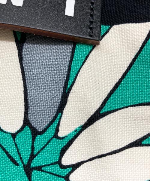 MARNI（マルニ）MARNI (マルニ) PORTER (ポーター) コラボテキスタイルトートバッグ ブラック×グリーンの古着・服飾アイテム