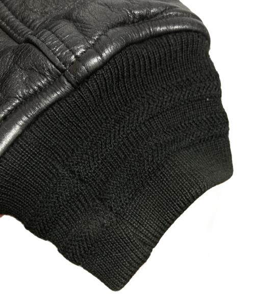 PAZZO（パッゾ）PAZZO (パッゾ) レザー切替スタジャン ブラック サイズ:44の古着・服飾アイテム