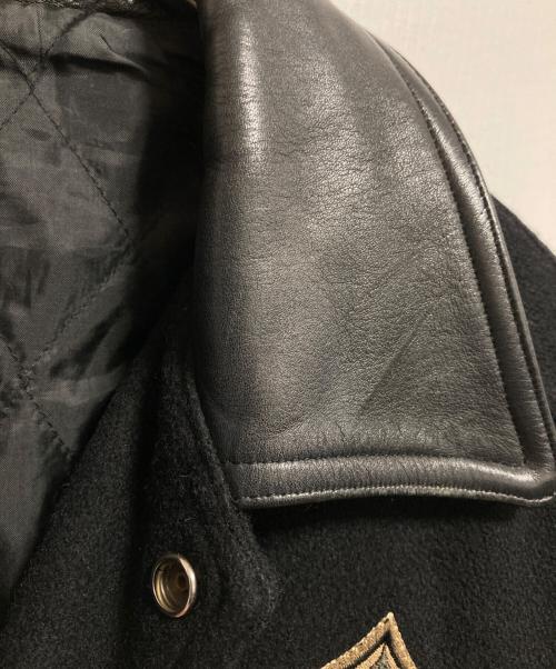 PAZZO（パッゾ）PAZZO (パッゾ) レザー切替スタジャン ブラック サイズ:44の古着・服飾アイテム