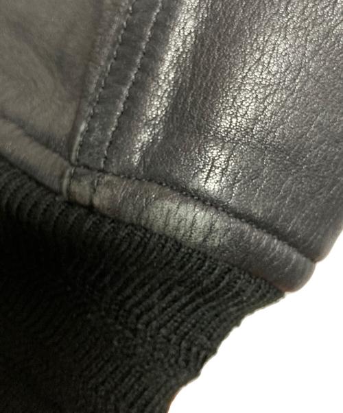 PAZZO（パッゾ）PAZZO (パッゾ) レザー切替スタジャン ブラック サイズ:44の古着・服飾アイテム
