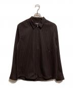 KITHキス）の古着「ストライプ柄シャツジャケット」｜ブラウン