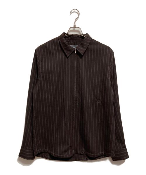 KITH（キス）KITH (キス) ストライプ柄シャツジャケット ブラウン サイズ:Sの古着・服飾アイテム