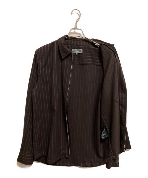 KITH（キス）KITH (キス) ストライプ柄シャツジャケット ブラウン サイズ:Sの古着・服飾アイテム