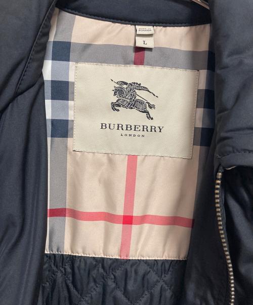 BURBERRY LONDON（バーバリーロンドン）BURBERRY LONDON (バーバリーロンドン) 中綿ステンカラーコート ブラック サイズ:Lの古着・服飾アイテム
