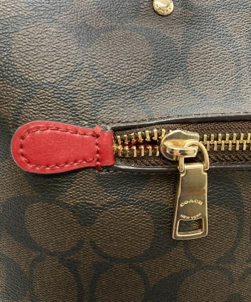 COACH（コーチ）COACH (コーチ) トートバッグ ブラウン×レッドの古着・服飾アイテム