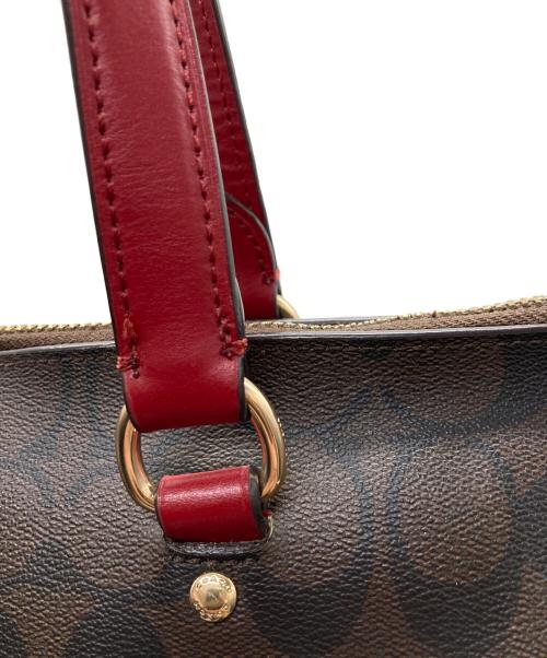 COACH（コーチ）COACH (コーチ) トートバッグ ブラウン×レッドの古着・服飾アイテム