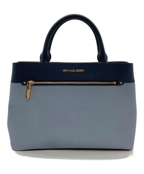 MICHAEL KORS（マイケルコース）MICHAEL KORS (マイケルコース) ハンドバッグ ブルー×ネイビーの古着・服飾アイテム