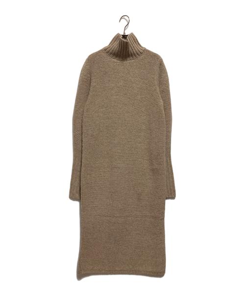 AK+1（エーケーワン）ak+1 (エーケーワン) ハイネックニットワンピース ベージュ サイズ:S（36）の古着・服飾アイテム