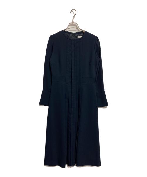 CELFORD（セルフォード）CELFORD (セルフォード) バックサテンプリーツワンピース ネイビー サイズ:M（38）の古着・服飾アイテム